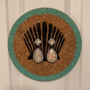 White Tear Drop “Wanderlust” Earrings by Versona (NWT)